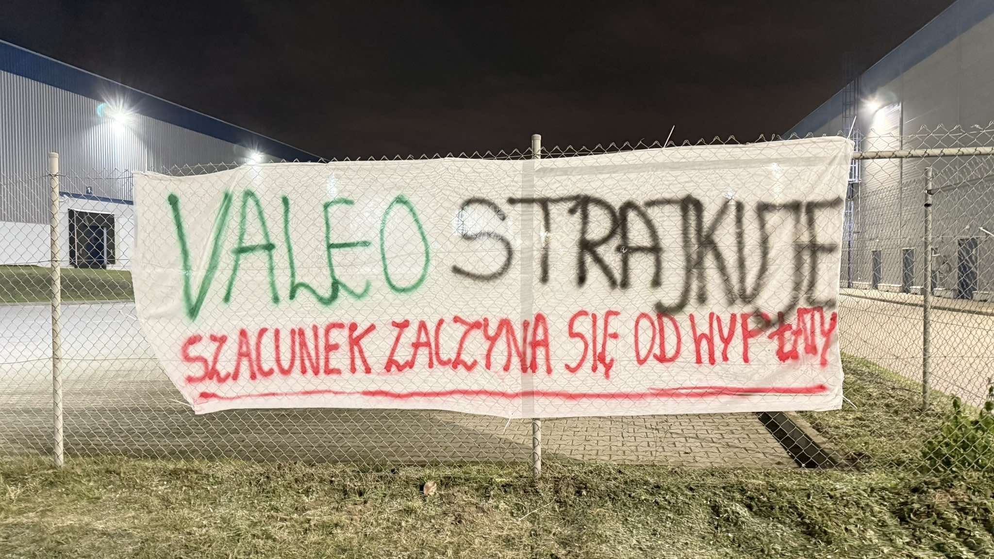 Strajk generalny w Valeo. Do protestujących związkowców dołączyli górnicy