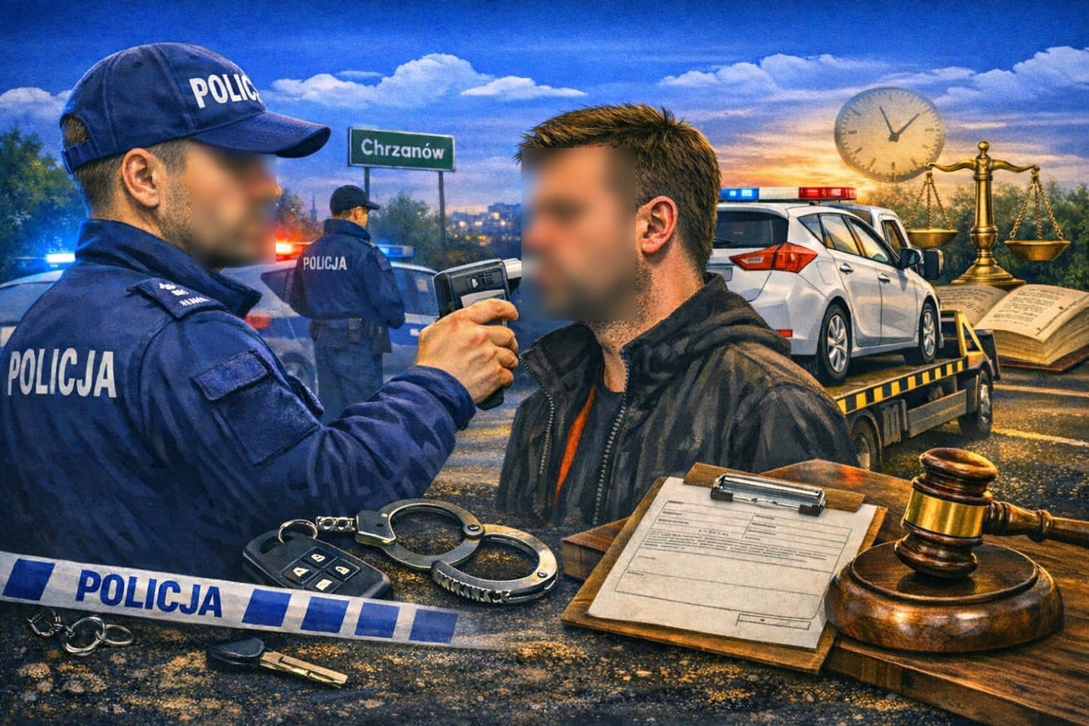 13 tysięcy i zabezpieczenie auta. Pijany Bułgar ukarany w trybie przyspieszonym